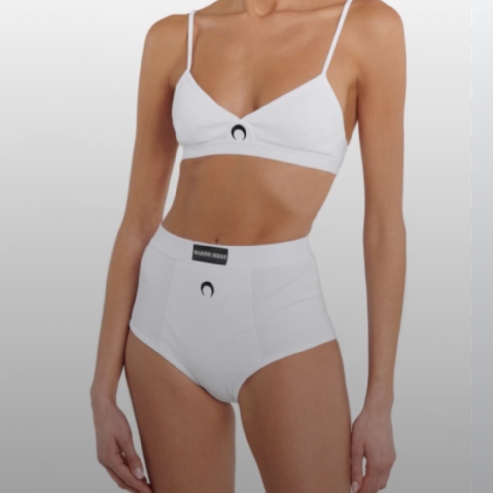 Marine Serre Logo Bralette & Brief